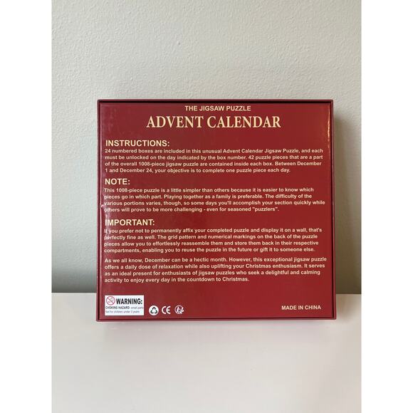 Christmas Theme 1008-piece Jigsaw Puzzle Advent Calendar - Picture 2 of 4